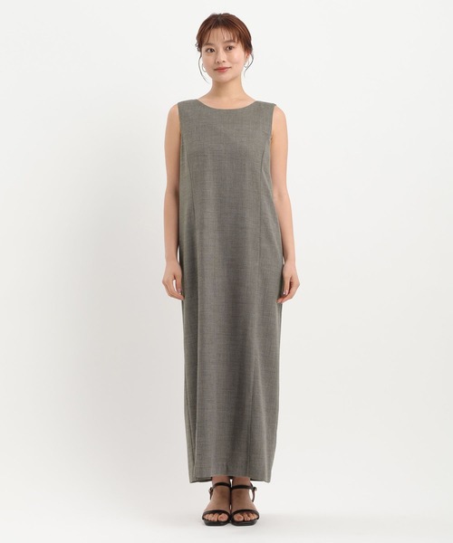 Andemiu（アンデミュウ）の「Iラインノースリーブワンピース656245（ワンピース・レディース・ブラウン/ベージュ・MEDIUM/SMALL）」の20枚目の写真