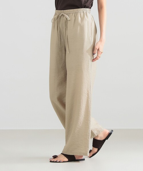 Demi-Luxe BEAMS(デミルクス ビームス)の「レーヨンリネン ドロスト イージーパンツ(その他パンツ・レディース・ベージュ/イエロー系その他2/ブラック・36/38)」の2枚目の写真