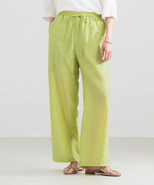 Demi-Luxe BEAMS(デミルクス ビームス)の「レーヨンリネン ドロスト イージーパンツ(その他パンツ・レディース・ベージュ/イエロー系その他2/ブラック・36/38)」の3枚目の写真