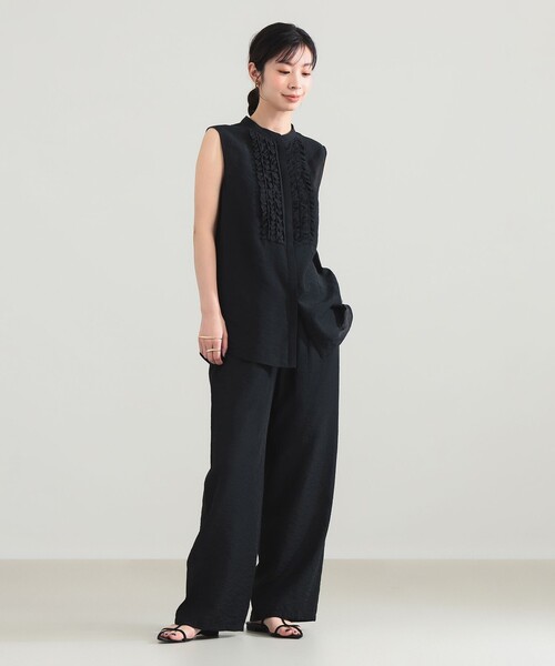 Demi-Luxe BEAMS(デミルクス ビームス)の「レーヨンリネン ドロスト イージーパンツ(その他パンツ・レディース・ベージュ/イエロー系その他2/ブラック・36/38)」の16枚目の写真