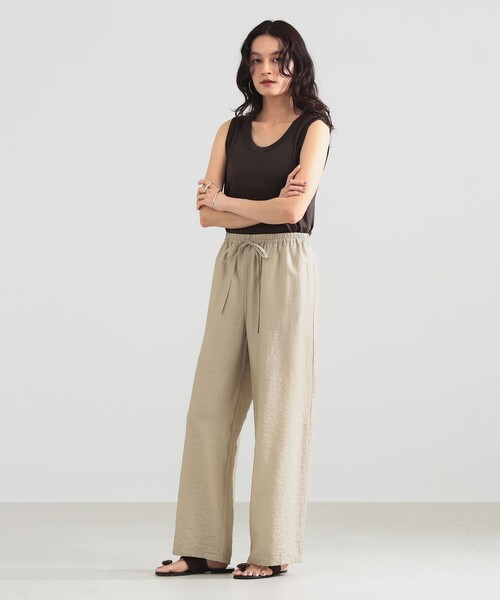 Demi-Luxe BEAMS(デミルクス ビームス)の「レーヨンリネン ドロスト イージーパンツ(その他パンツ・レディース・ベージュ/イエロー系その他2/ブラック・36/38)」の20枚目の写真