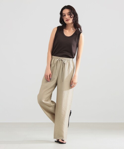 Demi-Luxe BEAMS(デミルクス ビームス)の「レーヨンリネン ドロスト イージーパンツ(その他パンツ・レディース・ベージュ/イエロー系その他2/ブラック・36/38)」の21枚目の写真