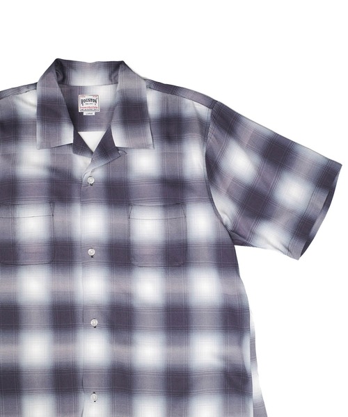 HOUSTON(ヒューストン)の「【UT207】【HOUSTON/ヒューストン】OMBRE CHECK S/S SHIRT 41285(シャツ/ブラウス・メンズ・ブラック/パープル・LARGE)」の17枚目の写真
