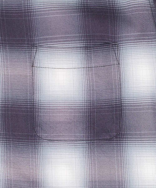 HOUSTON(ヒューストン)の「【UT207】【HOUSTON/ヒューストン】OMBRE CHECK S/S SHIRT 41285(シャツ/ブラウス・メンズ・ブラック/パープル・LARGE)」の15枚目の写真