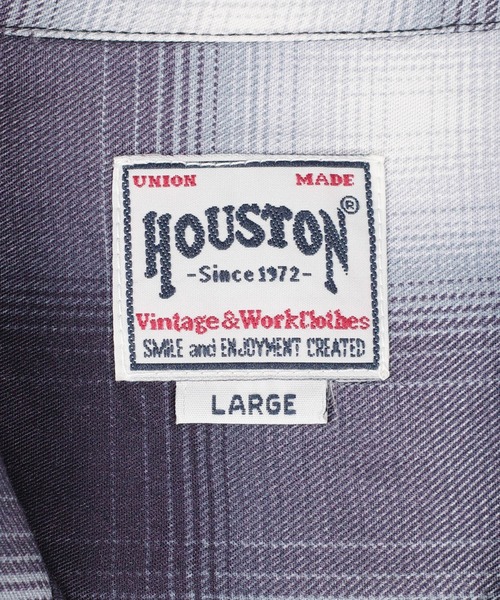 HOUSTON(ヒューストン)の「【UT207】【HOUSTON/ヒューストン】OMBRE CHECK S/S SHIRT 41285(シャツ/ブラウス・メンズ・ブラック/パープル・LARGE)」の14枚目の写真