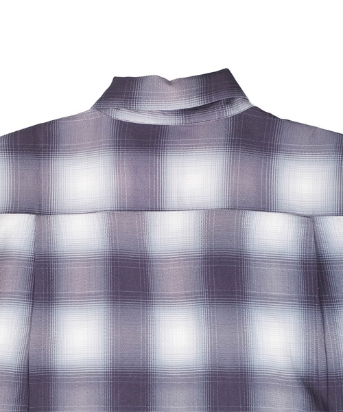 HOUSTON(ヒューストン)の「【UT207】【HOUSTON/ヒューストン】OMBRE CHECK S/S SHIRT 41285(シャツ/ブラウス・メンズ・ブラック/パープル・LARGE)」の9枚目の写真