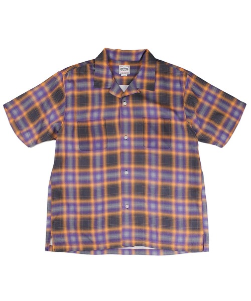 HOUSTON(ヒューストン)の「【UT207】【HOUSTON/ヒューストン】OMBRE CHECK S/S SHIRT 41285(シャツ/ブラウス・メンズ・ブラック/パープル・LARGE)」の8枚目の写真