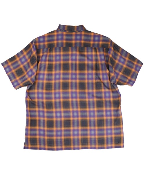 HOUSTON(ヒューストン)の「【UT207】【HOUSTON/ヒューストン】OMBRE CHECK S/S SHIRT 41285(シャツ/ブラウス・メンズ・ブラック/パープル・LARGE)」の4枚目の写真