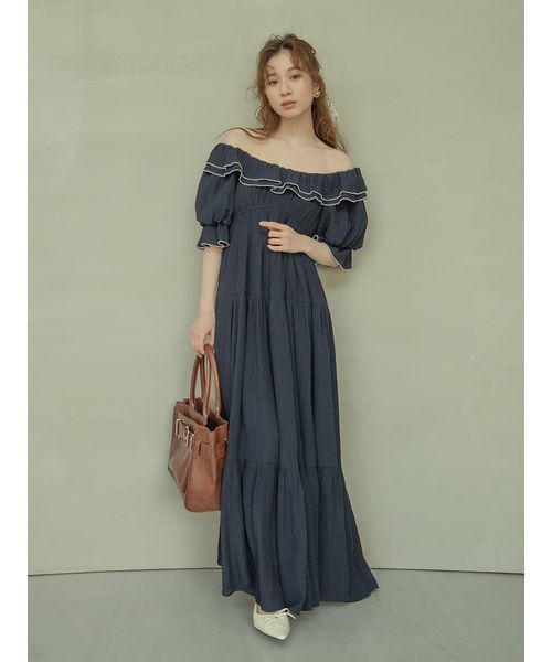 LILY BROWN(リリーブラウン)の「エアリーワッシャーボリュームワンピース(ワンピース・レディース・ホワイト/イエロー/ネイビー・F)」の3枚目の写真