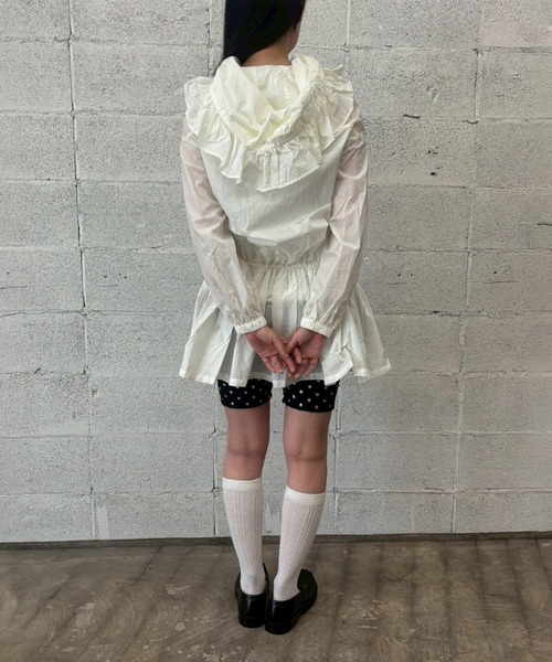 CONZ(コンズ)の「【naokitomizuka(ナオキトミヅカ)】Nylon frilled mountain parka(パーカー・レディース・ブラック/ホワイト・34)」の5枚目の写真