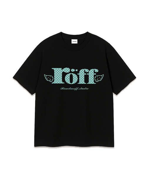 RANDOMOFF(ランダムオフ)の「ROEFF ANGEL DOT OVER FIT T-SHIRT Black(Mint)(Tシャツ/カットソー・レディース・ブラック・SMALL/MEDIUM/LARGE/X-LARGE)」の1枚目の写真