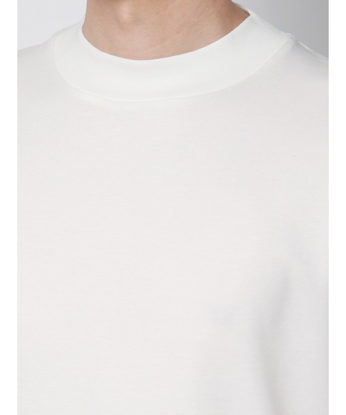 SUIT SQUARE(スーツスクエア)の「オフィT/モックネックTシャツ/長袖/ウォッシャブル/プレーティング天竺/無地(Tシャツ/カットソー・メンズ・ブラック/グレー/ホワイト/ネイビー・S/M/L/LL/3L)」の12枚目の写真
