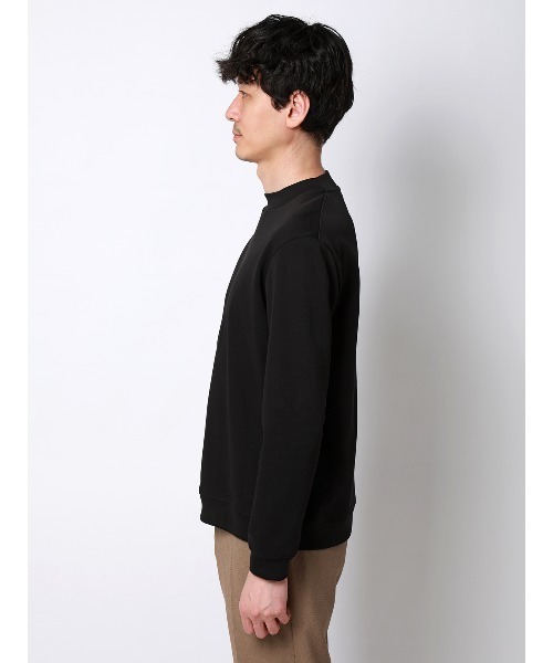 SUIT SQUARE(スーツスクエア)の「オフィT/モックネックTシャツ/長袖/ウォッシャブル/プレーティング天竺/無地(Tシャツ/カットソー・メンズ・ブラック/グレー/ホワイト/ネイビー・S/M/L/LL/3L)」の18枚目の写真