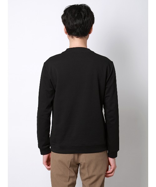 SUIT SQUARE(スーツスクエア)の「オフィT/モックネックTシャツ/長袖/ウォッシャブル/プレーティング天竺/無地(Tシャツ/カットソー・メンズ・ブラック/グレー/ホワイト/ネイビー・S/M/L/LL/3L)」の19枚目の写真