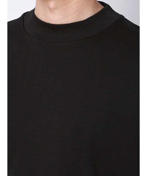 SUIT SQUARE(スーツスクエア)の「オフィT/モックネックTシャツ/長袖/ウォッシャブル/プレーティング天竺/無地(Tシャツ/カットソー・メンズ・ブラック/グレー/ホワイト/ネイビー・S/M/L/LL/3L)」の20枚目の写真