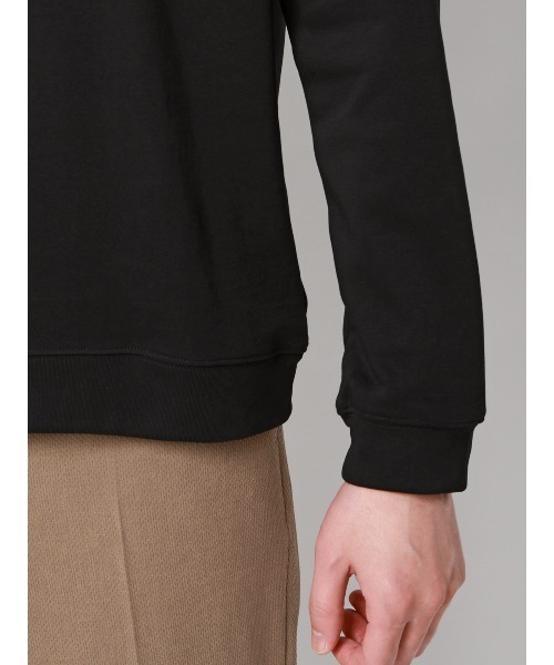 SUIT SQUARE(スーツスクエア)の「オフィT/モックネックTシャツ/長袖/ウォッシャブル/プレーティング天竺/無地(Tシャツ/カットソー・メンズ・ブラック/グレー/ホワイト/ネイビー・S/M/L/LL/3L)」の21枚目の写真