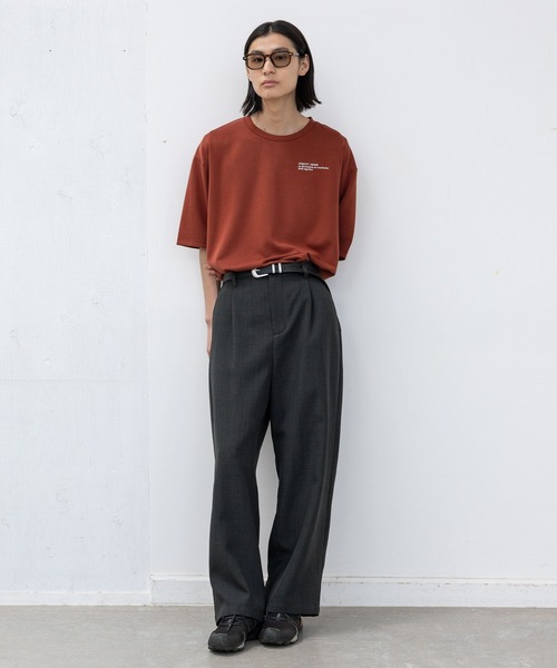 LAKOLE(ラコレ)の「【接触冷感】シルキーダンボールTシャツ / 662019(Tシャツ/カットソー・メンズ・ネイビー/ホワイト/ライトグレー/ボルドー/ブラック・SMALL/MEDIUM/LARGE)」の5枚目の写真