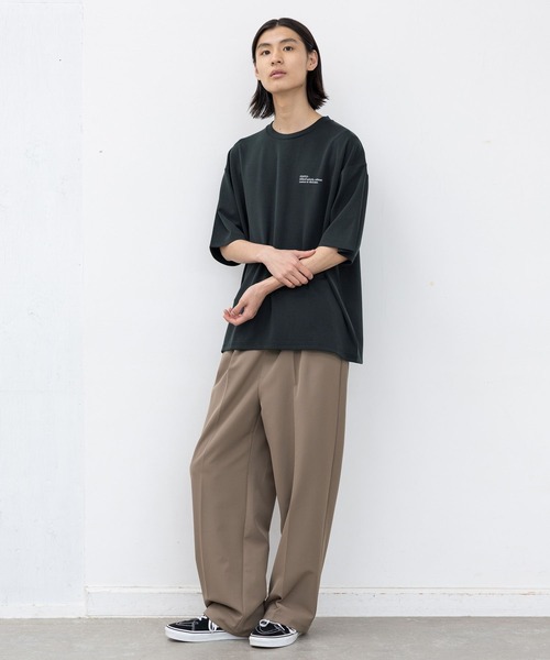 LAKOLE(ラコレ)の「【接触冷感】シルキーダンボールTシャツ / 662019(Tシャツ/カットソー・メンズ・ネイビー/ホワイト/ライトグレー/ボルドー/ブラック・SMALL/MEDIUM/LARGE)」の2枚目の写真