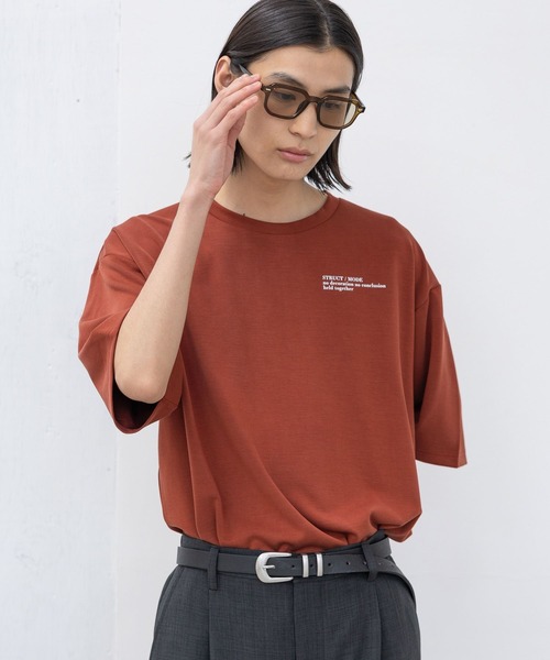 LAKOLE(ラコレ)の「【接触冷感】シルキーダンボールTシャツ / 662019(Tシャツ/カットソー・メンズ・ネイビー/ホワイト/ライトグレー/ボルドー/ブラック・SMALL/MEDIUM/LARGE)」の7枚目の写真