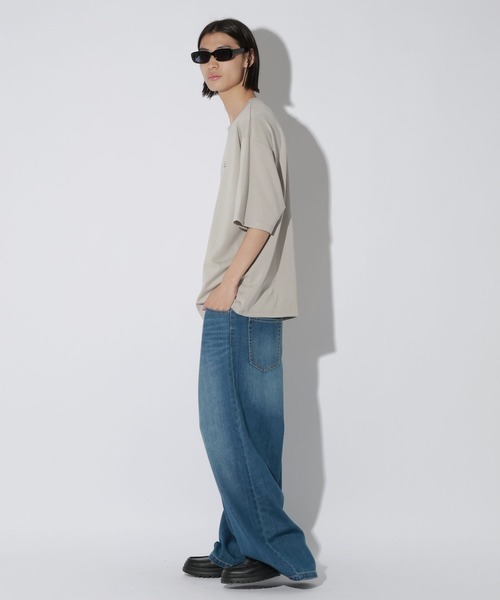 LAKOLE(ラコレ)の「【接触冷感】シルキーダンボールTシャツ / 662019(Tシャツ/カットソー・メンズ・ネイビー/ホワイト/ライトグレー/ボルドー/ブラック・SMALL/MEDIUM/LARGE)」の9枚目の写真