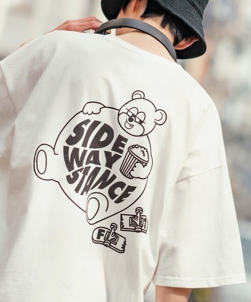 SIDEWAY STANCE(サイドウェイスタンス)の「【SIDEWAY STANCE】ファットベアー 半袖Tシャツ(Tシャツ/カットソー・メンズ・パープル/ホワイト/ダークブルー/ブラック・SMALL/X-LARGE/MEDIUM/LARGE)」の2枚目の写真