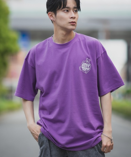 SIDEWAY STANCE(サイドウェイスタンス)の「【SIDEWAY STANCE】ファットベアー 半袖Tシャツ(Tシャツ/カットソー・メンズ・パープル/ホワイト/ダークブルー/ブラック・SMALL/X-LARGE/MEDIUM/LARGE)」の17枚目の写真