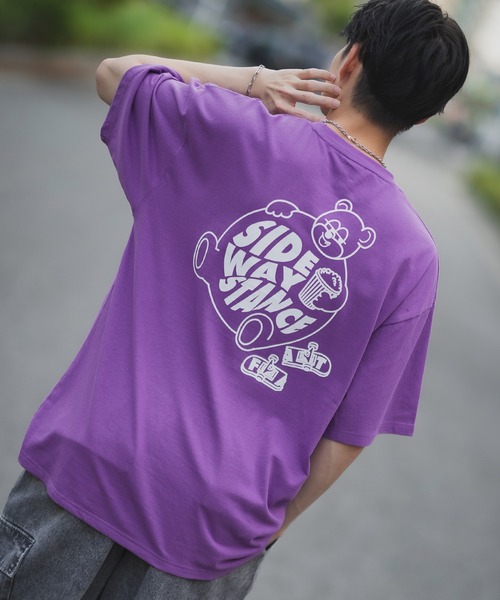SIDEWAY STANCE(サイドウェイスタンス)の「【SIDEWAY STANCE】ファットベアー 半袖Tシャツ(Tシャツ/カットソー・メンズ・パープル/ホワイト/ダークブルー/ブラック・SMALL/X-LARGE/MEDIUM/LARGE)」の19枚目の写真