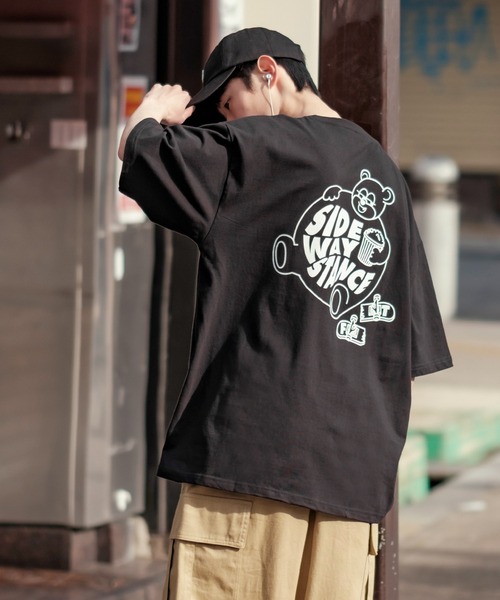 SIDEWAY STANCE(サイドウェイスタンス)の「【SIDEWAY STANCE】ファットベアー 半袖Tシャツ(Tシャツ/カットソー・メンズ・パープル/ホワイト/ダークブルー/ブラック・SMALL/X-LARGE/MEDIUM/LARGE)」の8枚目の写真