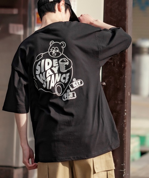 SIDEWAY STANCE(サイドウェイスタンス)の「【SIDEWAY STANCE】ファットベアー 半袖Tシャツ(Tシャツ/カットソー・メンズ・パープル/ホワイト/ダークブルー/ブラック・SMALL/X-LARGE/MEDIUM/LARGE)」の9枚目の写真