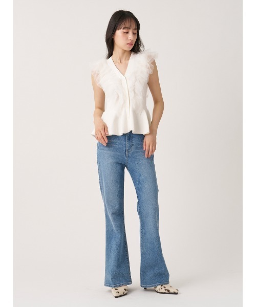 SNIDEL(スナイデル)の「【STYLE UP PANTS】フレアパンツ(デニムパンツ・レディース・ブラウン/ブラック/インディゴブルー/ブルー・2/1/0)」の20枚目の写真