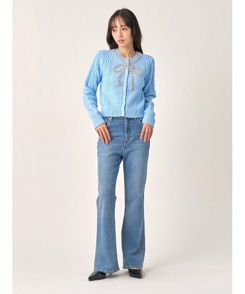 SNIDEL(スナイデル)の「【STYLE UP PANTS】フレアパンツ(デニムパンツ・レディース・ブラウン/ブラック/インディゴブルー/ブルー・2/1/0)」の22枚目の写真