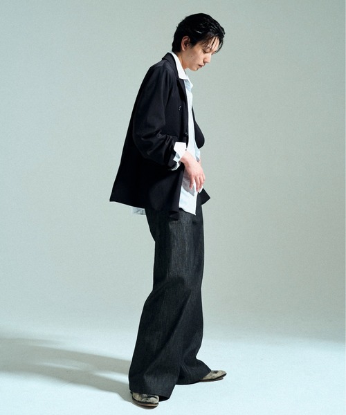 CAMPHOR WOOD（カンファーウッド）の「【MADE IN JAPAN】13OZ RIGID STRAIGHT SLUB DENIM / 【国産デニム】13ozリジッドストレートスラブデニム（デニムパンツ・メンズ・ブラック・SMALL/MEDIUM/LARGE）」の5枚目の写真