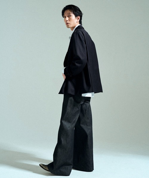 CAMPHOR WOOD（カンファーウッド）の「【MADE IN JAPAN】13OZ RIGID STRAIGHT SLUB DENIM / 【国産デニム】13ozリジッドストレートスラブデニム（デニムパンツ・メンズ・ブラック・SMALL/MEDIUM/LARGE）」の7枚目の写真