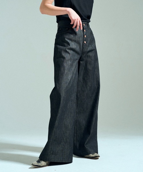 CAMPHOR WOOD（カンファーウッド）の「【MADE IN JAPAN】13OZ RIGID STRAIGHT SLUB DENIM / 【国産デニム】13ozリジッドストレートスラブデニム（デニムパンツ・メンズ・ブラック・SMALL/MEDIUM/LARGE）」の9枚目の写真