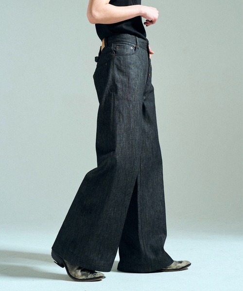 CAMPHOR WOOD（カンファーウッド）の「【MADE IN JAPAN】13OZ RIGID STRAIGHT SLUB DENIM / 【国産デニム】13ozリジッドストレートスラブデニム（デニムパンツ・メンズ・ブラック・SMALL/MEDIUM/LARGE）」の10枚目の写真