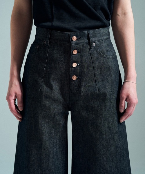 CAMPHOR WOOD（カンファーウッド）の「【MADE IN JAPAN】13OZ RIGID STRAIGHT SLUB DENIM / 【国産デニム】13ozリジッドストレートスラブデニム（デニムパンツ・メンズ・ブラック・SMALL/MEDIUM/LARGE）」の18枚目の写真
