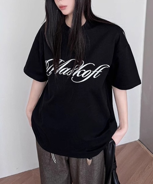 Vipoa(ヴィポア)の「Lettering Tshirt(Tシャツ/カットソー・レディース・ブラック/グレー/ネイビー/ホワイト・FREE)」の3枚目の写真