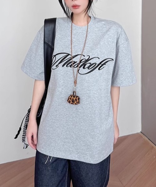 Vipoa(ヴィポア)の「Lettering Tshirt(Tシャツ/カットソー・レディース・ブラック/グレー/ネイビー/ホワイト・FREE)」の17枚目の写真