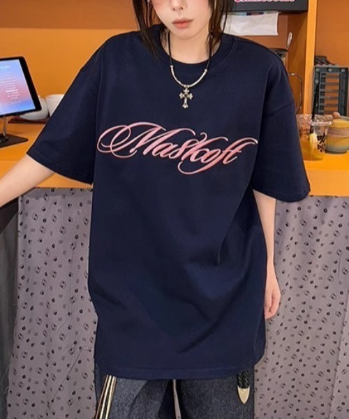 Vipoa(ヴィポア)の「Lettering Tshirt(Tシャツ/カットソー・レディース・ブラック/グレー/ネイビー/ホワイト・FREE)」の7枚目の写真