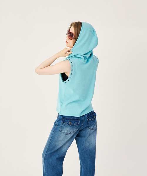 FTW（エフティダブリュー）の「THERMAL HOOD VEST（ベスト・レディース・パープル/ライトブルー/ブラック・MEDIUM/SMALL）」の22枚目の写真