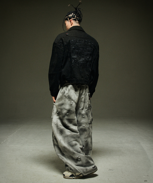 MWOONG(ムン)の「Oksuroad Washed Black Denim Trucker Jacket(デニムジャケット・レディース・その他・M1/M2)」の3枚目の写真