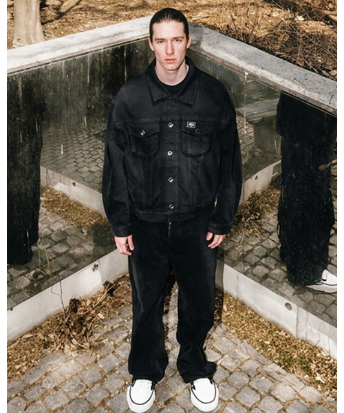 MWOONG(ムン)の「Oksuroad Washed Black Denim Trucker Jacket(デニムジャケット・レディース・その他・M1/M2)」の4枚目の写真