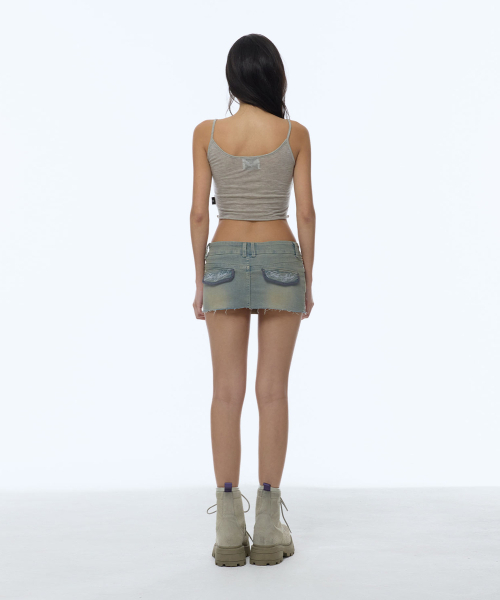 GILAARCHIVE(ギラアーカイブ)の「RAW CUT-OFF CROP TANK TOP_GREY(Tシャツ/カットソー・レディース・その他・FREE)」の4枚目の写真