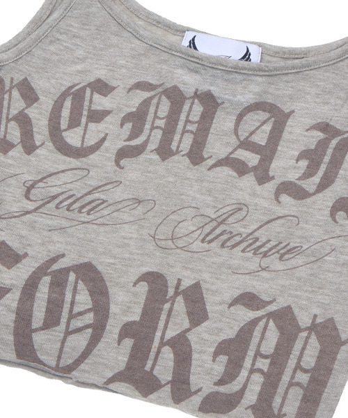 GILAARCHIVE(ギラアーカイブ)の「RAW CUT-OFF CROP TANK TOP_GREY(Tシャツ/カットソー・レディース・その他・FREE)」の7枚目の写真