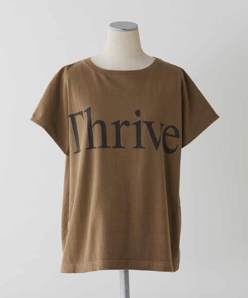 PUAL CE CIN(ピュアルセシン)の「オーガニックコットンフレンチスリーブ T(Tシャツ/カットソー・レディース・チャコールグレー/オフホワイト/モカ・FREE)」の21枚目の写真