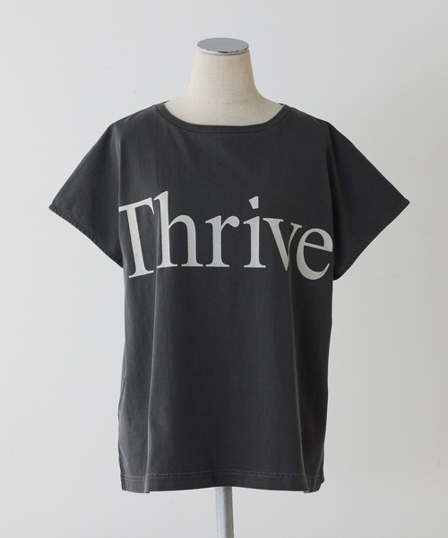 PUAL CE CIN(ピュアルセシン)の「オーガニックコットンフレンチスリーブ T(Tシャツ/カットソー・レディース・チャコールグレー/オフホワイト/モカ・FREE)」の20枚目の写真