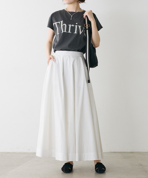 PUAL CE CIN(ピュアルセシン)の「オーガニックコットンフレンチスリーブ T(Tシャツ/カットソー・レディース・チャコールグレー/オフホワイト/モカ・FREE)」の18枚目の写真