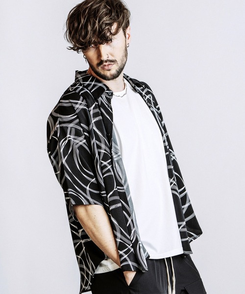 NO ID.(ノーアイディ)の「【NO ID.】Tuck Drape Half Sleeve BIG Shirt / タック ドレープ ハーフスリーブ ビッグ シャツ(シャツ/ブラウス・メンズ・ブラック/その他22/ホワイト・ONE SIZE)」の12枚目の写真