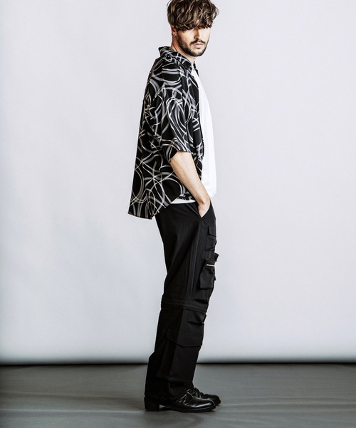 NO ID.(ノーアイディ)の「【NO ID.】Tuck Drape Half Sleeve BIG Shirt / タック ドレープ ハーフスリーブ ビッグ シャツ(シャツ/ブラウス・メンズ・ブラック/その他22/ホワイト・ONE SIZE)」の18枚目の写真