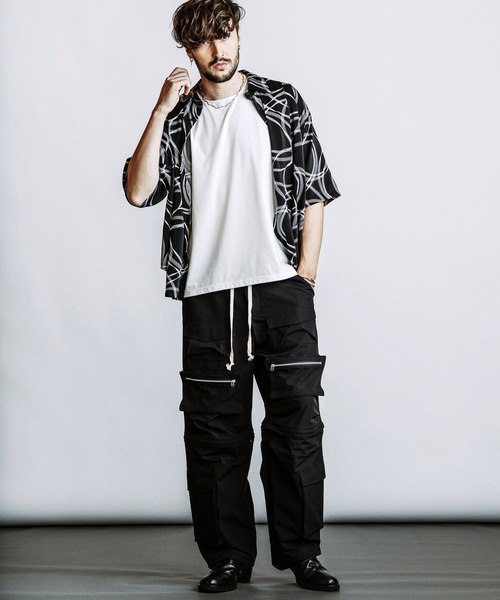 NO ID.(ノーアイディ)の「【NO ID.】Tuck Drape Half Sleeve BIG Shirt / タック ドレープ ハーフスリーブ ビッグ シャツ(シャツ/ブラウス・メンズ・ブラック/その他22/ホワイト・ONE SIZE)」の19枚目の写真